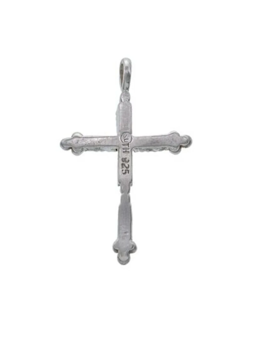 Vintage Sterling Silver Cross Multi Color